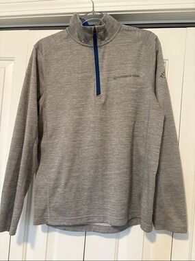 Vineyard Vines x Pinehills Golf Club Heather Gray Quarter‑Zip Pullover